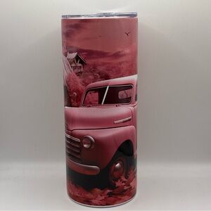 Vintage Pink Truck Tumbler